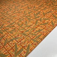 Ivy Trellis Fabric by Classic Cottons Green on Orange Plaid 100% Cotton