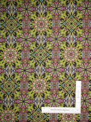 Geometric Fabric Kaleidoscope Green Where in the World Cotton by Benartex Yard