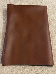 Nassimi Dimension Earth Brown Faux Leather Upholstery Fabric Vinyl 2.1 Yards