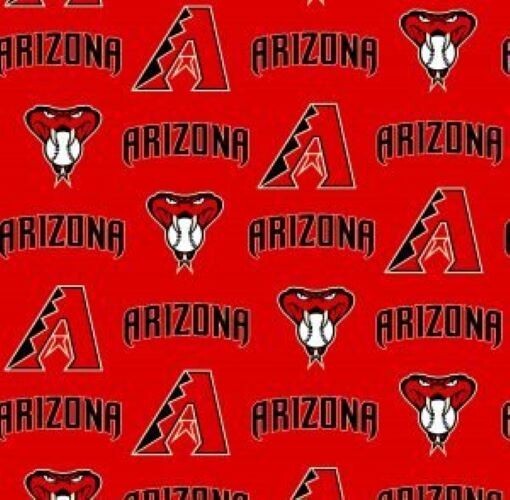 SALE MLB ARIZONA DIAMONDBACKS BASEBALL 100% COTTON FABRIC BTHY
