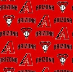 SALE MLB ARIZONA DIAMONDBACKS BASEBALL 100% COTTON FABRIC BTHY