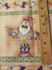 1 Yards x 44″ Quilt Fabric Prim Halloween Connecting Threads Owl Cat Witch Funny