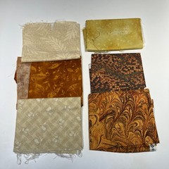 Quilt Craft Fabric Remnants Variety See Photos Brown Orange Fall **READ**