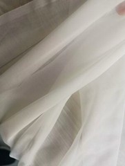 1 yard X 1.35 meter Off White Silk Chiffon Gauze Fabric Dyeable Silk