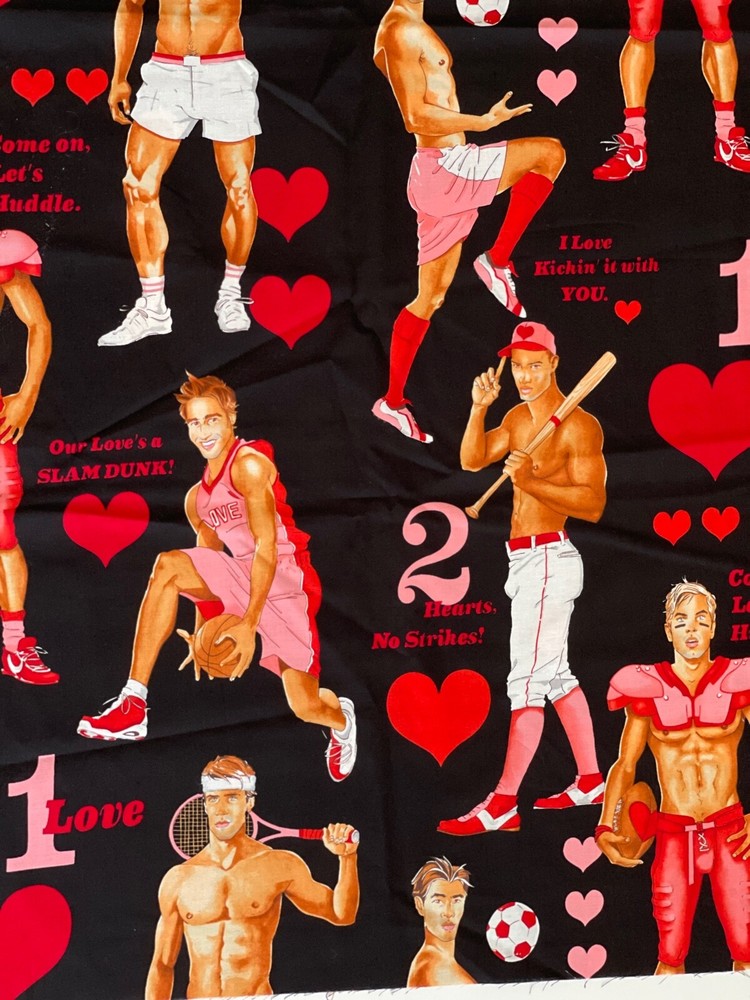 Alexander Henry Fabric Game Of Love 2011 Black RARE OOP 18″ X 44″ New