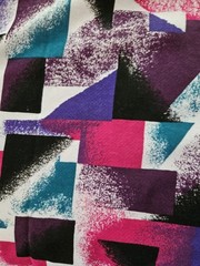 VTG HTF Burlington Studios Prints Abstract Print Poly Fabric 2 Yards 15″ X 65″W