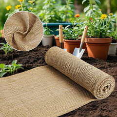 Burlap Fabric Garden Burlap Fabric Roll Natural Jute Outdoor Fabric Burlap