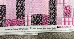 BROTHER SISTER DESIGN STUDIO 2007 QUILT LOOK FABRIC 2 YARDS