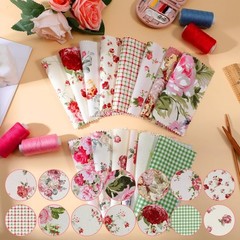 42Pcs Pink Charm Packs for Quilting, 100% Cotton Fabric Squares 5 x 5Inch Pre…