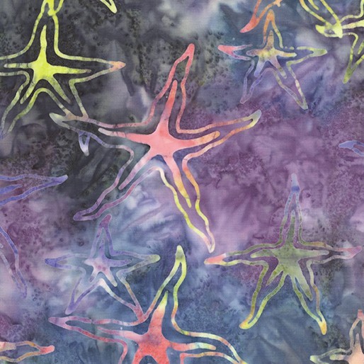 Sea Stars Batik – 1 yard price! – Continuous yards available.