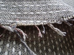 Zak & Fox MARINER Linen Blend Slub Charcoal Tan Rust Beige Thread Fabric 2yds+