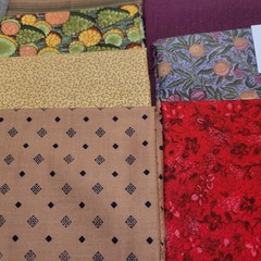 LOT OF 15 FAT QUARTERS COTTON FABRIC ASSTD COLORS & DESIGNS lot 24