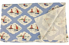 Cath Kidston IKEA Albertina Cotton Canvas Fabric Boats Lighthouses 3.9 Yds x 60″