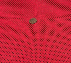 Tiny Black Stars on Dark Red * Henry Glass * 100% Cotton Remnant * 8″ x 22″