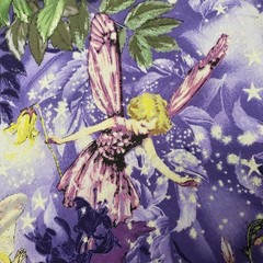 Sparkly Night Fairies Fabric Purple Cicely Mary Barker Michael Miller 1 Yard