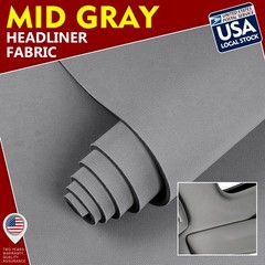 Mid-Gray Foam Backing Headliner Fabric for Car Roof Ceiling Liner Replacement