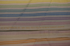 3-3/4 yds x 45″ PASTEL RAINBOW STRIPE COTTON FABRIC baby basics JOANN