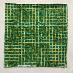20″ Moda Whimsical Wabbits Patrick Lose Green Yellow Square Print Cotton Fabric
