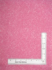 Curls Swirl Light Pink Fabric By the Yard Cotton Tonal Blender Santee