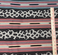 Muted Southwestern Cheetah Aztec Stripe Cotton Decor Fabric P. Kaufmann #56