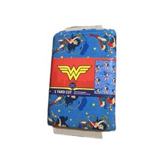 Wonder Woman 1 yd cut 100% cotton fabric DC Blue 36 x 44 in/91 x 112 cm
