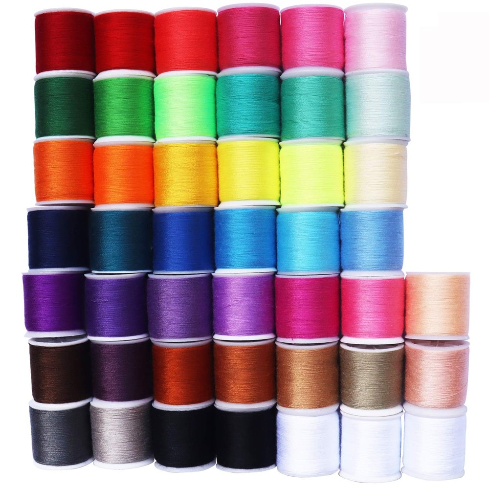45 spools Sewing Thread Kits Polyester for Hand 45 spools, 45 Rainbow colors