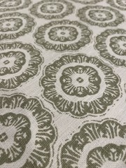 Fabric Maresca Textiles Inverted Medallion Willow Green 2 2/3 Yards 54″ width