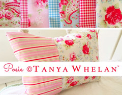 POSIE TW07G Green Dot Floral TANYA WHELAN Quilt FabricS HABBY CHIC