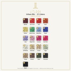 Urban Rib Knit Fabric by the Yard — 21 Colors, 4-Way Stretch, 56/57″