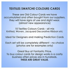 Fabric Swatches for Fashion Design Textile Colour Prediction Book,10 Mix Cards
