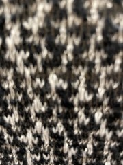 Poly Rayon Blend Black Cream Marl Fine-Gauge Summer Sweater Knit Fabric 3Yds 52″