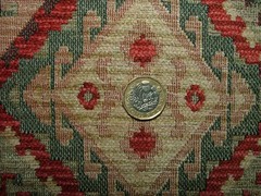 Rosso Kilim Chenille Fabric Curtain Upholstery Cushion Throws Footstool Use