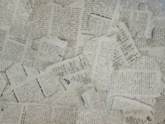 Newspaper Newsprint Print Books Paper Pages Cotton Fabric FQ