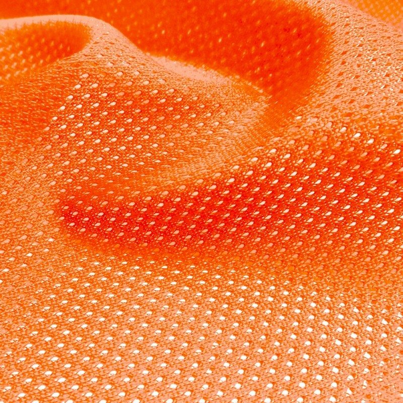 Orange Athletic Micro Mesh Jersey (By The Yard 36” X 60”) Sportswear.