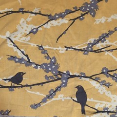 Joel Dewberry Westminster Fibers Sparrows Cotton Fabric remnants two- 11″ x 13″