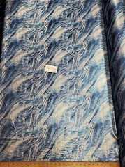 Digitally Printed Stretch Sequin on Spandex Fabric Sold BTY “Blue Waves”