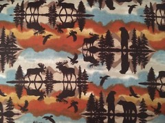 Super Snuggle 8 YDS Brushed Flannel Wilderness Print 100% Cotton 42”Wide Soft