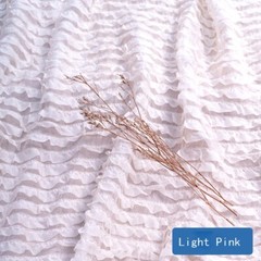 Chiffon Fabric Frilly DIY Costume Dress Materials Ruffled Solid Thin 100X150cm