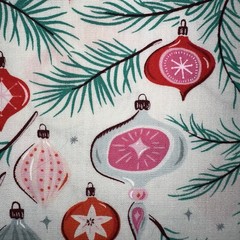 FERN FAT 8 SCRAP 9×21″ Jingle all the Way Christmas Holiday ornaments AGF FABRIC