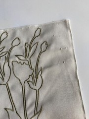 Groundworks Ventana Garden Grass Teal 24″x24″ Fabric Remnant