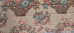 Ralph Lauren Fabric Remnant Scrap Upholstery Material Tan Floral 59″ x 24″
