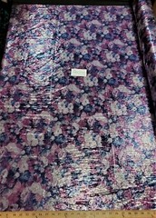 Digitally Printed Stretch Sequin on Spandex Fabric Sold BTY “Purple/Blue Floral”