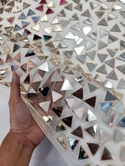 Mirror Glass Fabric Lace Sold By The Yard For Dress Prom Bridal Quinceañera Gown