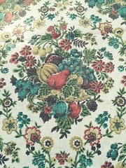Waverly Bonded Cotton “Handcock Stencil” 47”x19.5 Vintage Fabric Panel.
