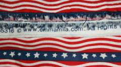 PATRIOTIC RED WHITE BLUE fabric 42 x 72 inches stripe print