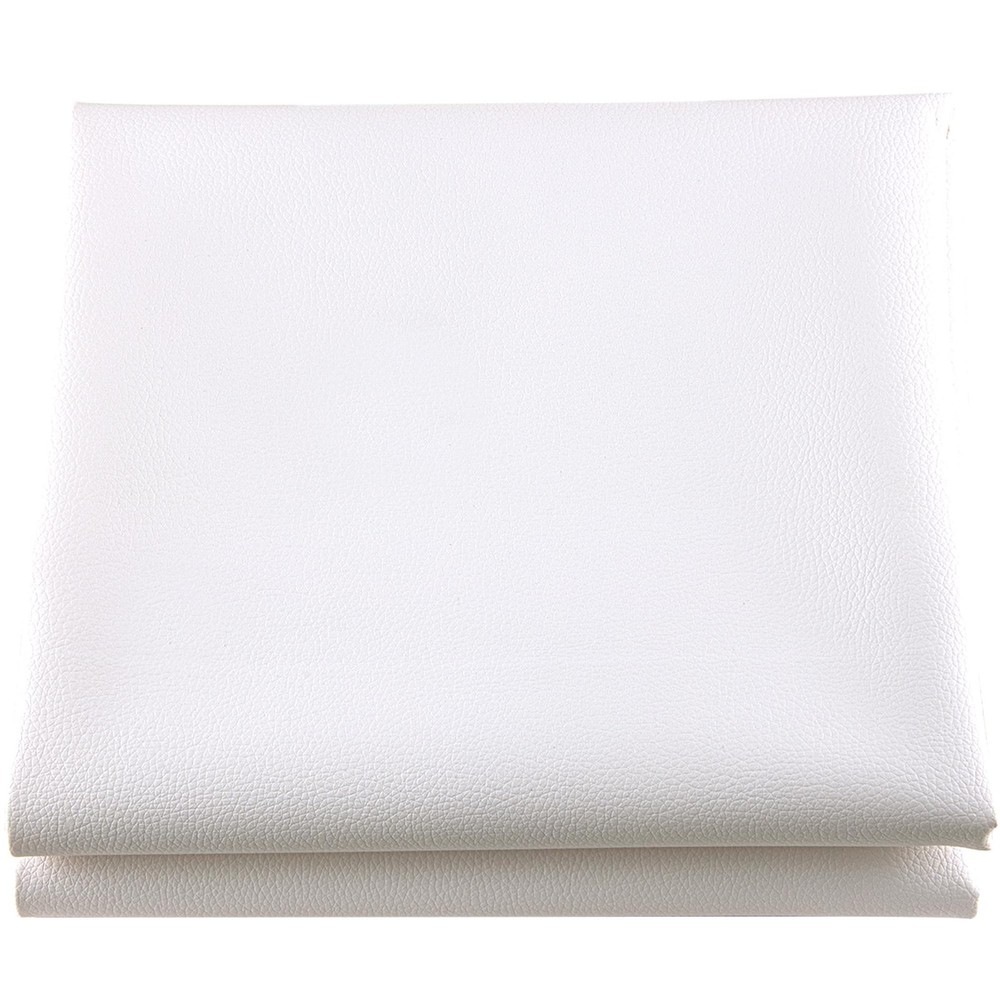 White Marine Vinyl Upholstery Faux Leather Sheet 54×36 Inch 1 Yard