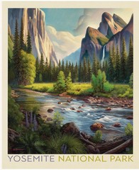 Redwood Poster Panel National Parks 35 1/2in x 43 1/2in