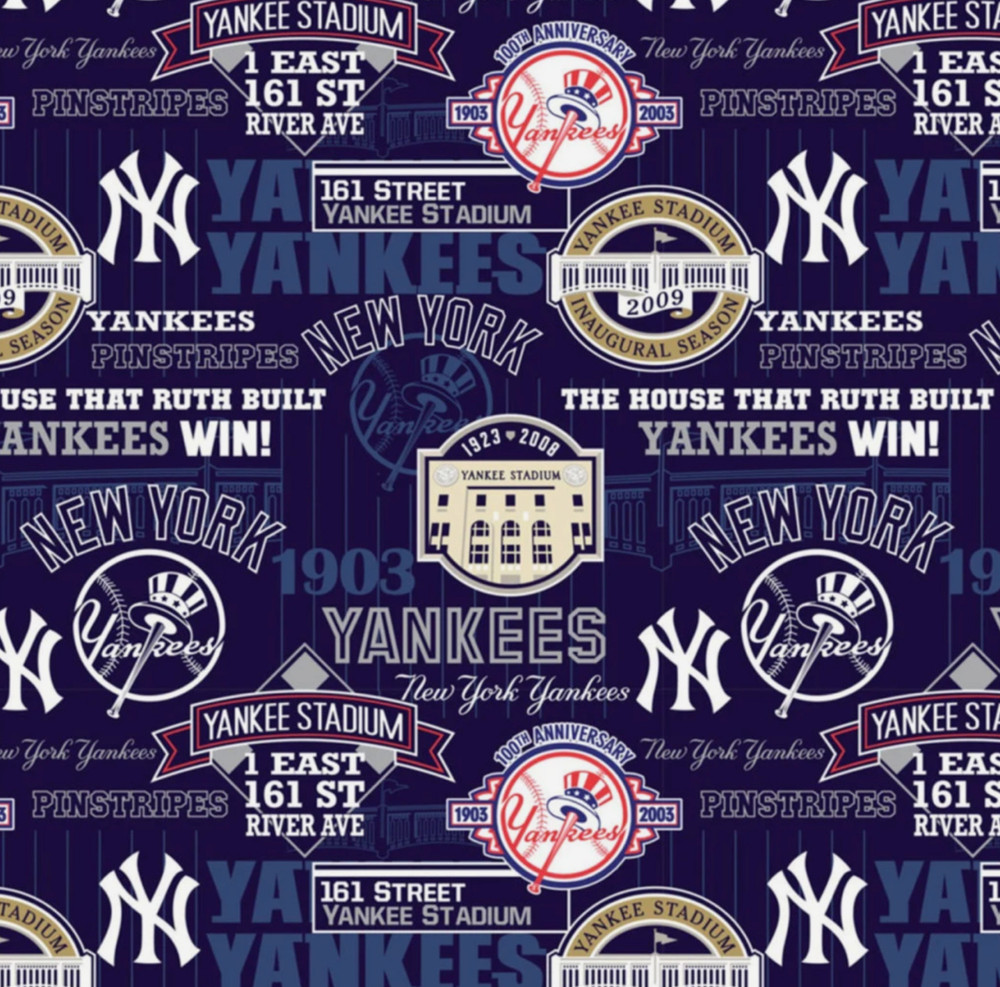 MLB – New York Yankees Fabric – 18″ x 44″ –
