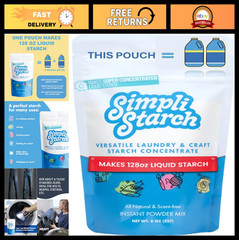 Dissolvable Liquid Starch Powder – 128 Oz for Fabric Stiffening, Wrinkle Removal