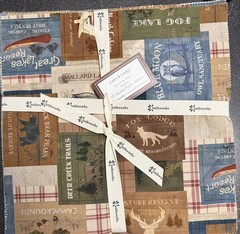 Clothworks Lake and Lodge Layer Cake 10″ squares